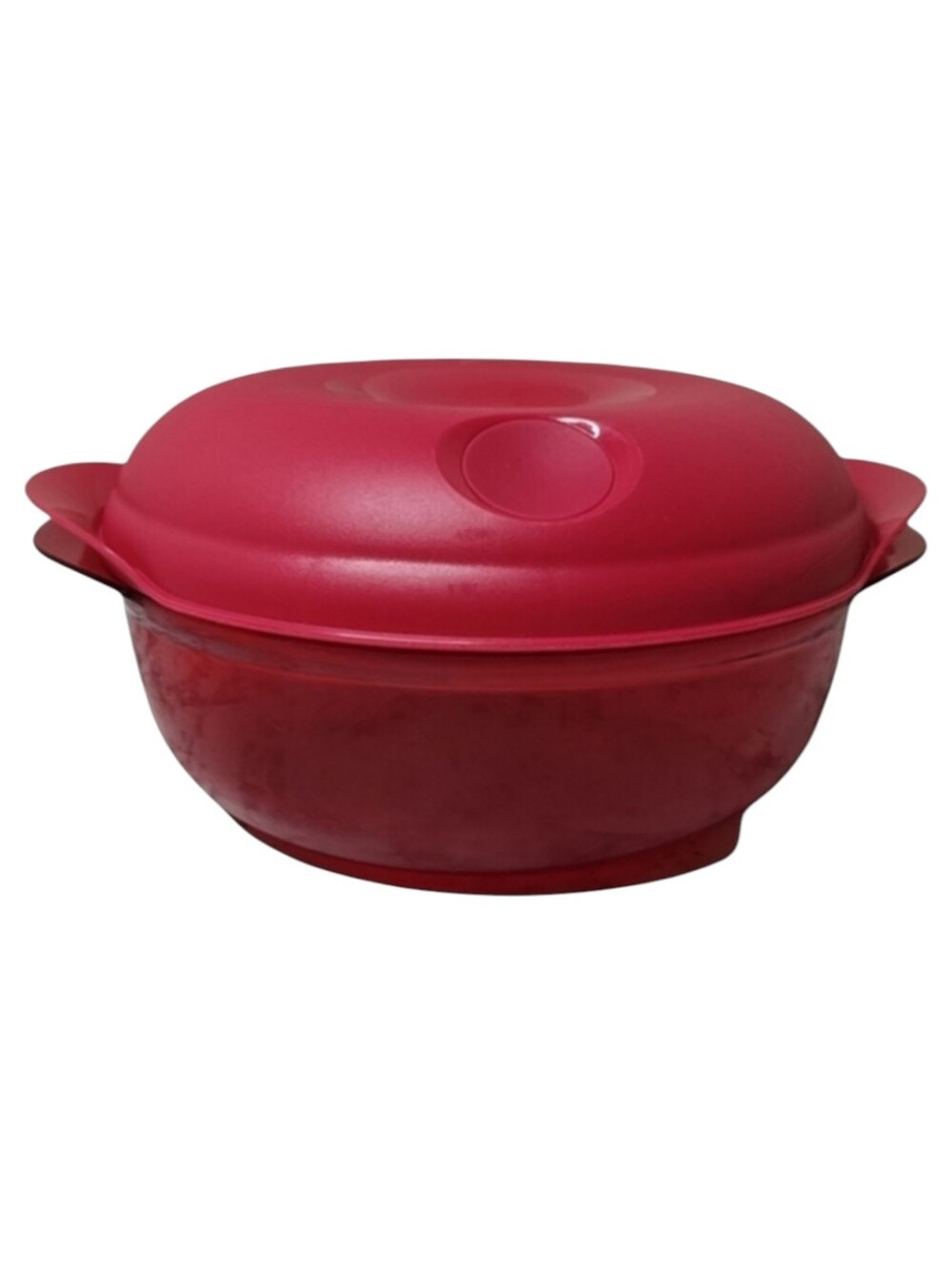 Vintage Tupperware Red 1.5L Vent ’N Serve Microwave Bowl with Lid